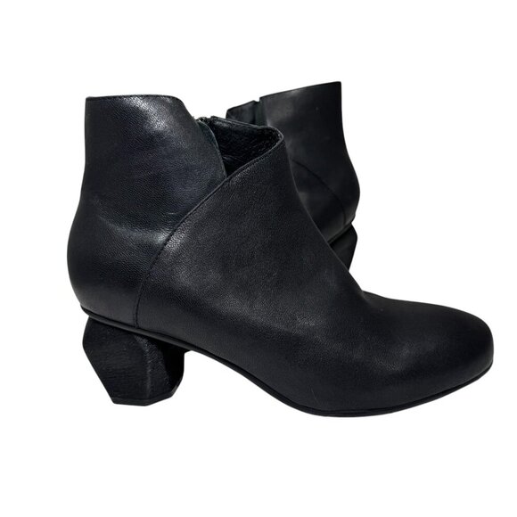 Antelope Ankle Boots Perrin Geometric Heel sz 37 6.5 US Black New Anthropologie - Picture 4 of 9